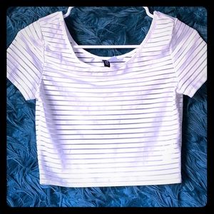 White crop top